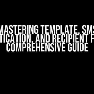 Mastering Template, SMS Authentication, and Recipient Fields: A Comprehensive Guide